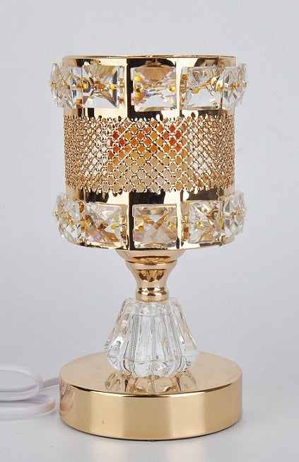 Gold and Crystal Round Electric Oil Burner