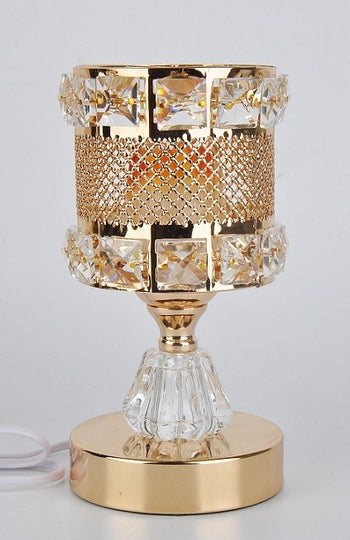 Gold and Crystal Round Electric Oil Burner