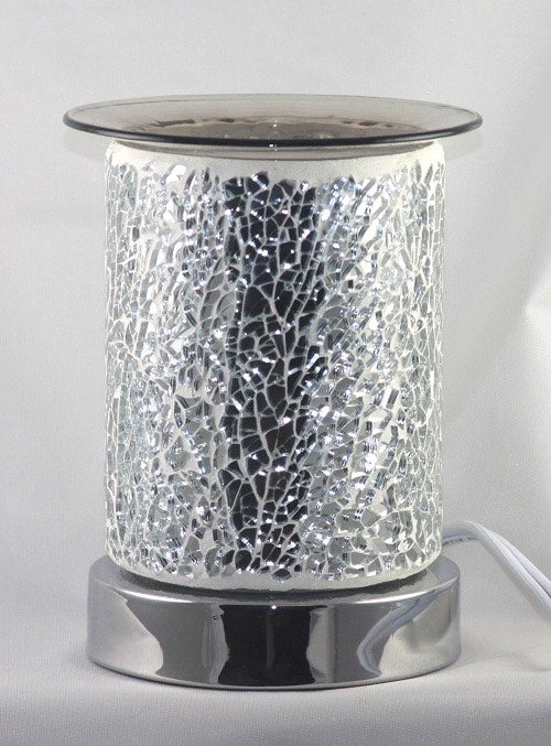 Cracked Glass Cylinder Oil Lamp
